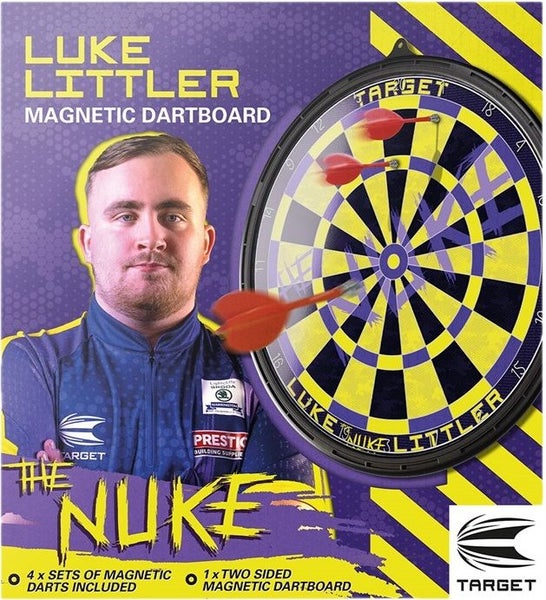 Target Luke 'The Nuke' Littler Magnetic Dart Board Set With Darts Carousel 1