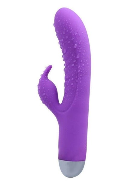 20-Speed Purple Color Silicone Rabbit Vibrator with Finger Picking Function Carousel 1