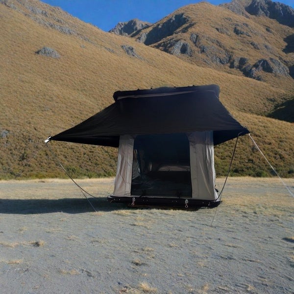 High Quality Water-Proof Canvas Roof Top Tent Roof Canopy For Car w/ Ladder Carousel 1