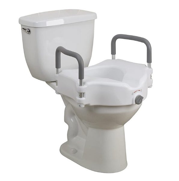 2 in 1 Raised Toilet Seat with Removable Padded Arms, Standard Seat Carousel 1