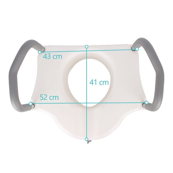 2 in 1 Raised Toilet Seat with Removable Padded Arms, Standard Seat Carousel 10