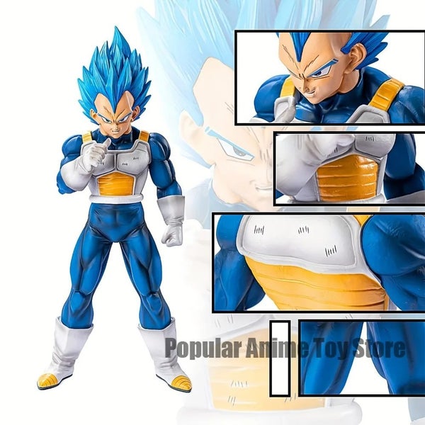 28cm Anime Dragon Ball Z Action Figure Vegeta Blue Collection Model Toys Carousel 2