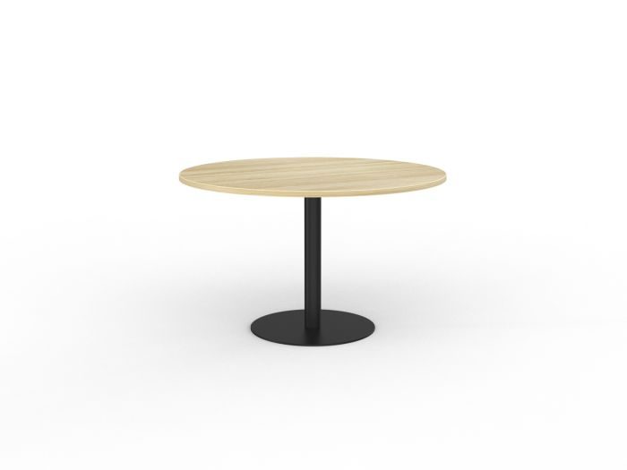 Cubit Black Powdercoat Base Polo Meeting Table Ø1200 Carousel 1