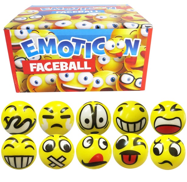 24pc Emoticon Balls 4.8cm,Novelty Balls,Wedding, holiday, party toys Carousel 1