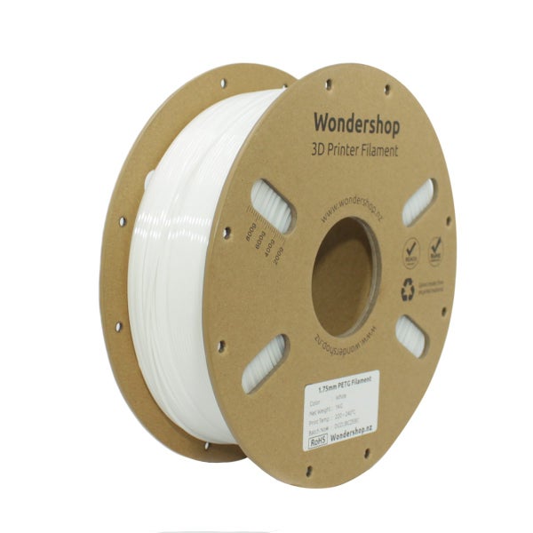 3D Printer PETG Filament 1.75mm 1kg - White Carousel 1