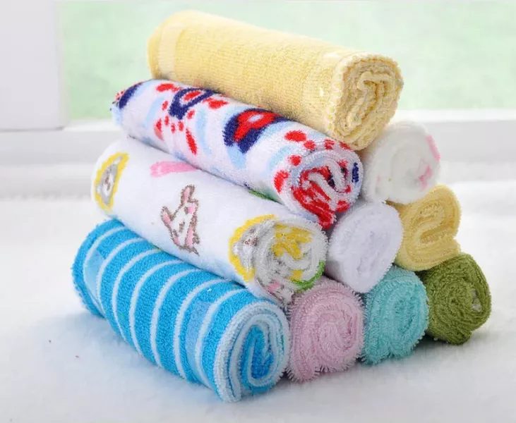 8pcs/lot Baby Feeding Towel For Face Cleaning Headband Carousel 1