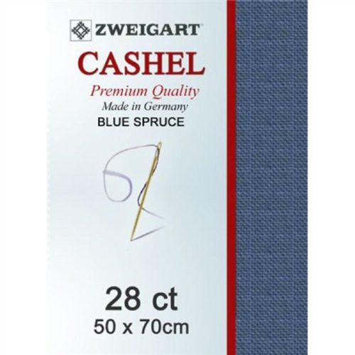 Zweigart Cashel 28ct 50x70cm Blue Spruce Carousel 1