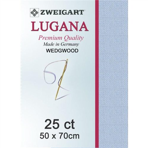 Zweigart Lugana 25ct Evenweave Fabric Wedgewood Carousel 1