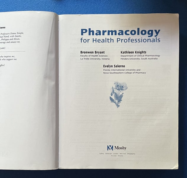 Pharmacology For Health Professionals - Bryant , Knights and Salerno Carousel 2