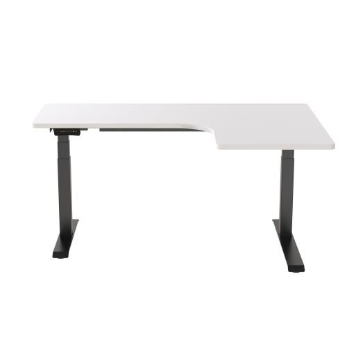 Loctek ET223DL 1600x1100x595mm Ergonomic Standing Office Desk White Right Carousel 1
