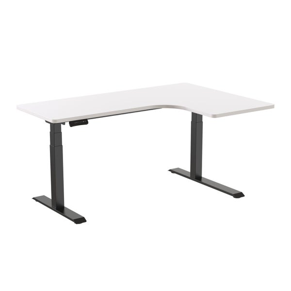 Loctek ET223DL 1600x1100x595mm Ergonomic Standing Office Desk White Right Carousel 2