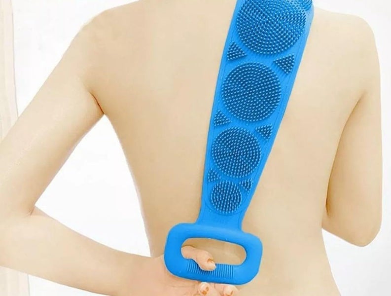 Silicone Back Scrubber for Shower, 28 Inch, Exfoliating Bath Body Brush Carousel 2