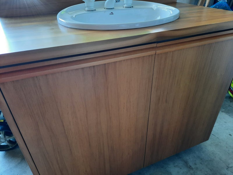 Solid Rimu vanity unit Carousel 1
