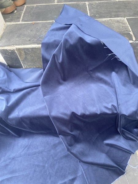 Royal blue velour fabric Carousel 1