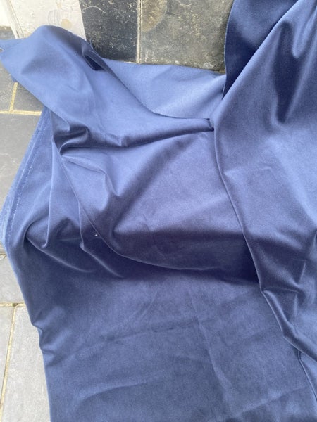 Royal blue velour fabric Carousel 3