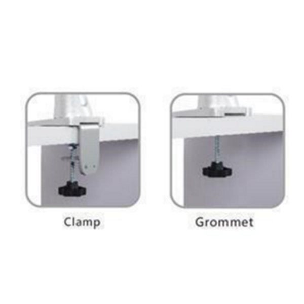 Loctek Pro Mount, 10"-30" Dual Gas Spring Monitor Stand - VESA 75 &100mm - Max Carousel 5