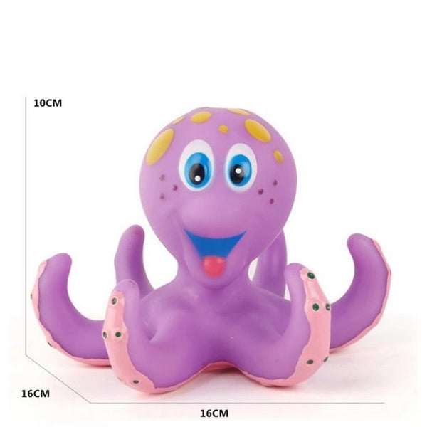 Bath Toys Baby Octopus Kids Infant Toddlers 5 Rings Learn cast Circle Toys Carousel 6