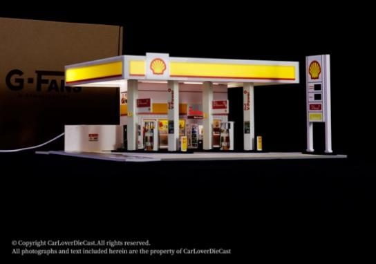 G-Fans 1/64 Shell Service Station with LED Lights **NEW IN BOX** Carousel 1