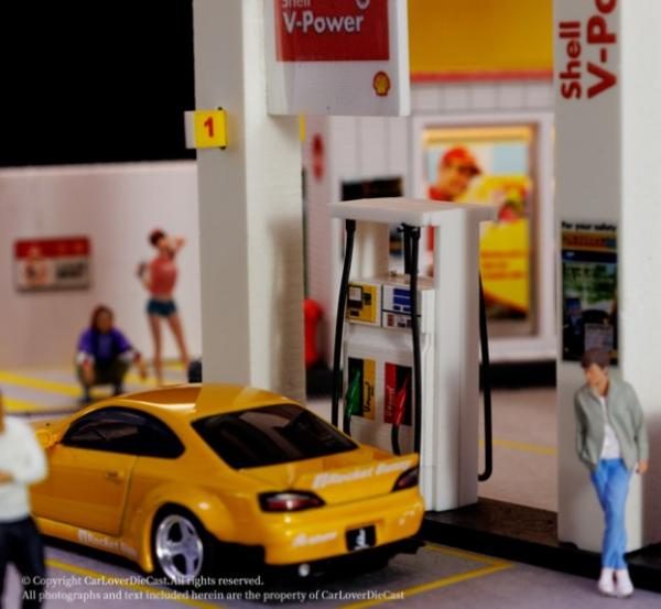 G-Fans 1/64 Shell Service Station with LED Lights **NEW IN BOX** Carousel 9