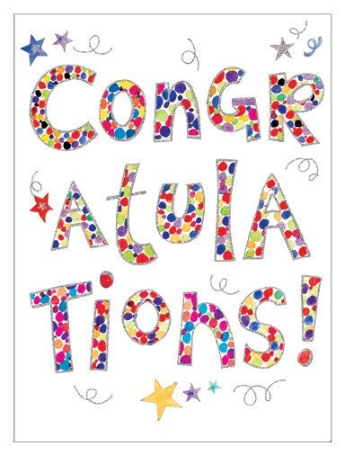 Congratulations Card Large - A10919 Carousel 1