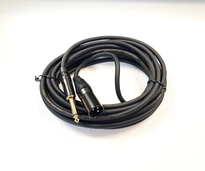 5m Male XLR to 1/4" 6.5mm Mono Jack Cable (CB-37) Carousel 1