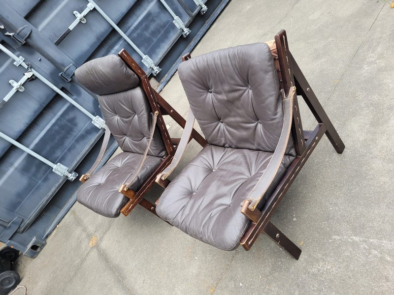 !! X 2 "Hunter Chair", Torbjorn Afdal, Backhouse" chairs. 1960s !! retro Carousel 2
