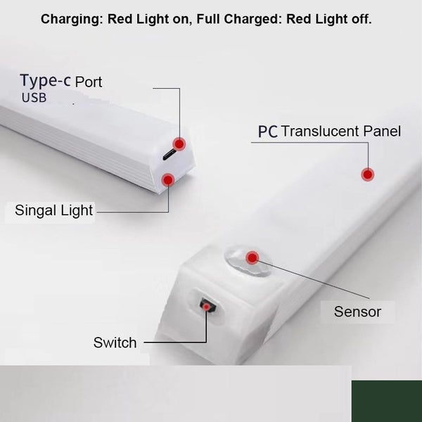 Under Cabinet Lights, LED Closet Light Wireless USB Charging Carousel 1