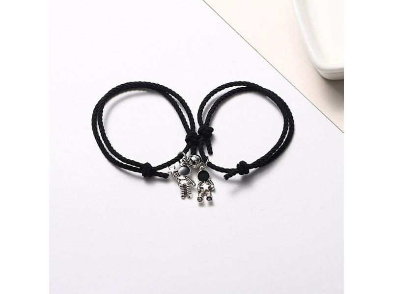 1 Pair Astronaut Magnetic Heart Pendant Couple Necklaces For Women Men Lovers Carousel 1