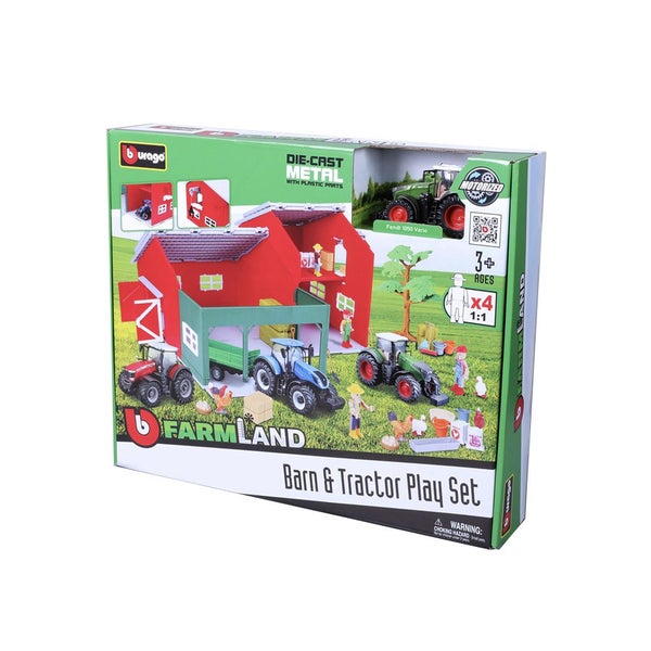 Maisto Farmland Chicken Coop w Diecast Tractor Kids Childrens Playset Toy 3y+ Carousel 1