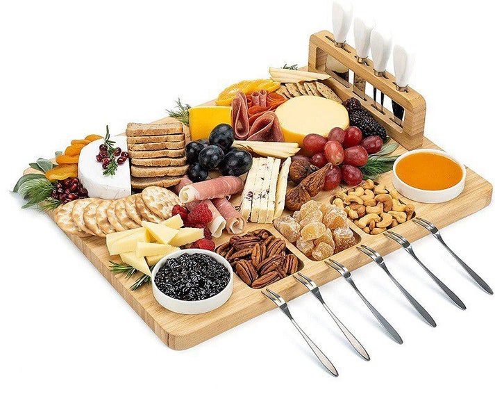 Bamboo Cheese Board and Knife Set Carousel 1