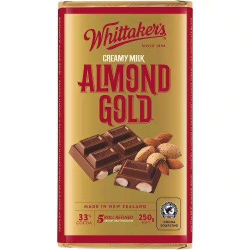 Whittaker’s Block Almond Gold 250g ( 12 Pack ) Carousel 1