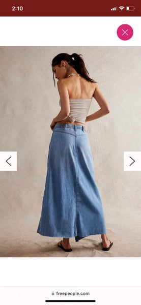 New Free people denim wrap skirt SIZE 29 Carousel 2