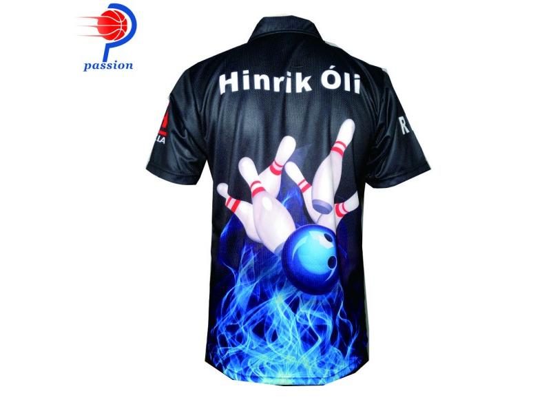 Black Blue Fire Design 3 Button-Up Bowling Team Shirts Accepted Carousel 2