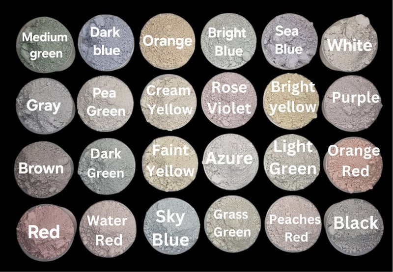 24 Colours Dry Powder Glaze Carousel 2