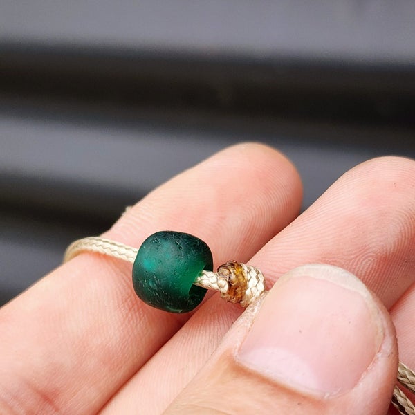 Rustic Recycled Turquoise Sea Glass One Off Bracelet (1A3-709) Carousel 2