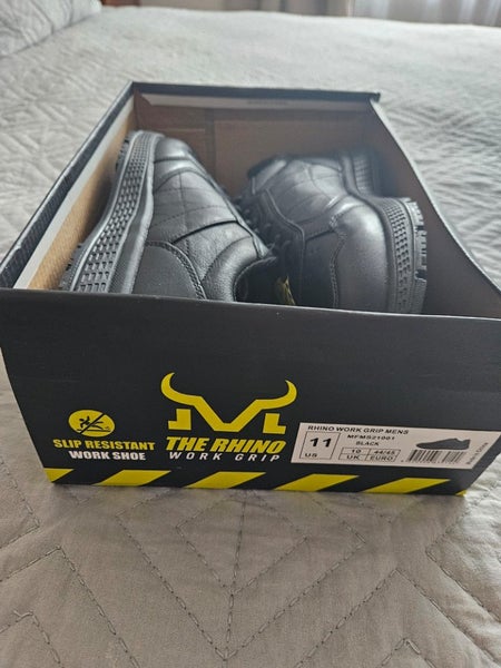 RHINO WORK GRIP MENS BLACK WORK SHOE SIZE 11 US NEW Carousel 1