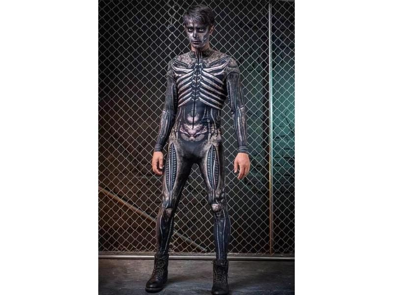 3D Printing Halloween Skeleton Men's Cosplay Bodysuit Zentai Clothing Carousel 1