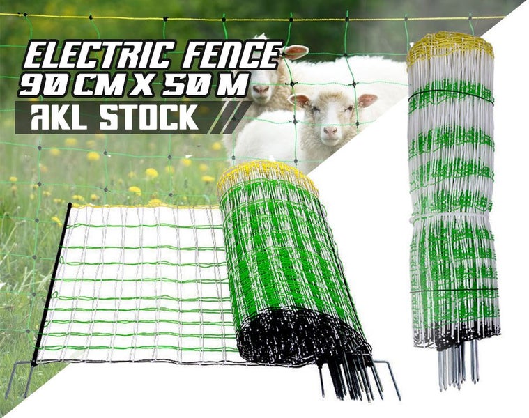 Netting Fence - 50M, ELECTRIC NET POULTRY CHICKEN DOUBLE TIP 90CM X 50M Carousel 1