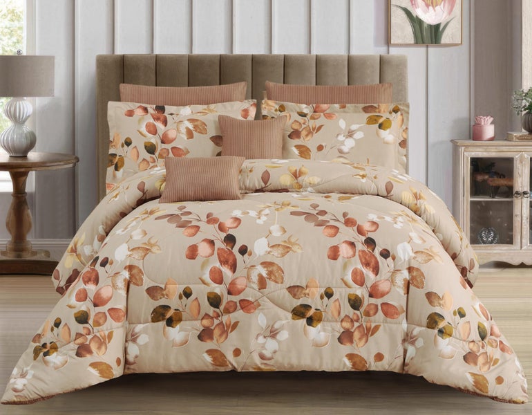7p LIVEINSTYLE PRINTED COMFORTER set QUEEN #3 Carousel 1