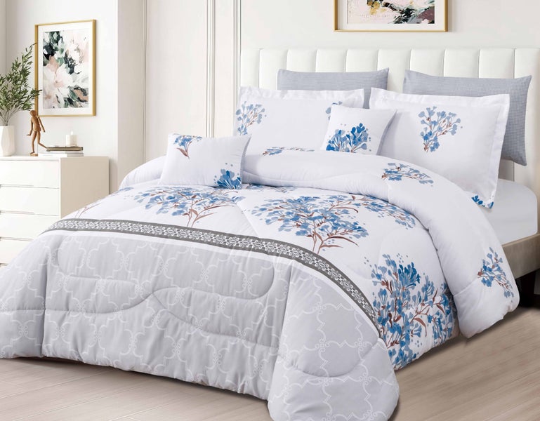 7p LIVEINSTYLE PRINTED COMFORTER SET QUEEN #4 Carousel 1