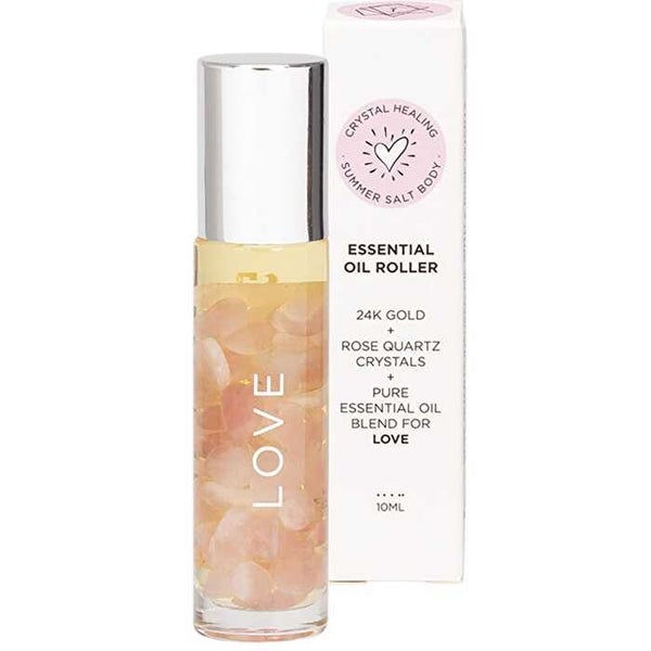 Summer Salt Body Essential Oil Roller 24K Gold Love Rose Quartz 10ml Carousel 1