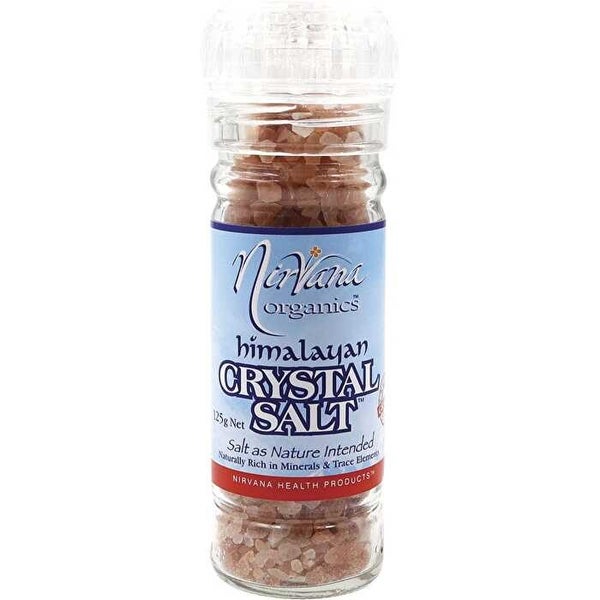 Nirvana Organics Himalayan Salt Granules Glass Grinder 125g Carousel 1