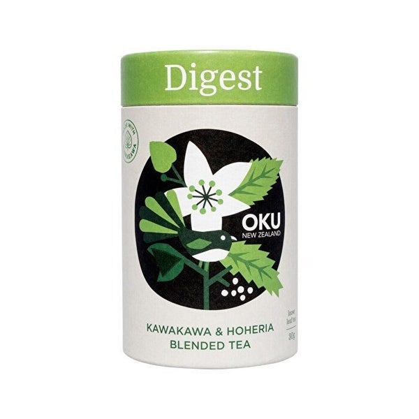 OKU New Zealand Digest Kawakawa & Peppermint Blended Tea Loose Leaf 30g Carousel 1