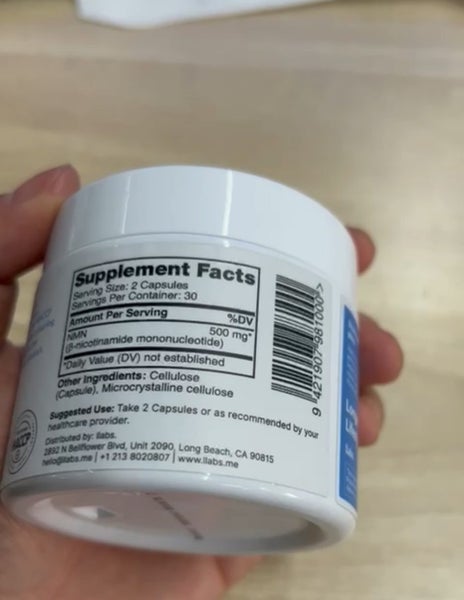 NMN (Nicotinamide Mononucleotide) 500mg - 60 Caps - llabs. Longevity Carousel 9