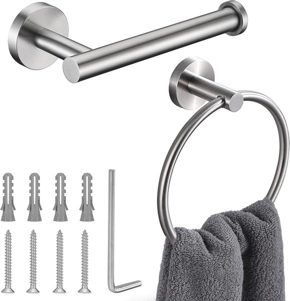 Toilet Paper Holder and Hand Towel Ring Set Carousel 1