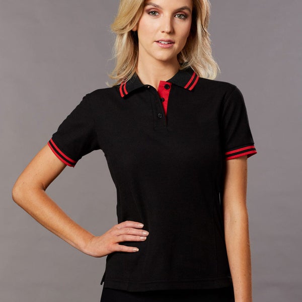 ECLIPSE | Ladies Truedry Contrast Trim Polo Shirt Carousel 2