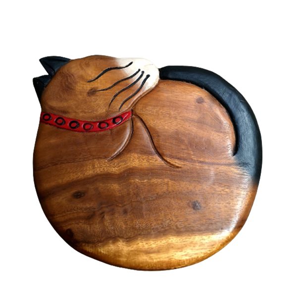Kids Wooden Stool Cat Carousel 1
