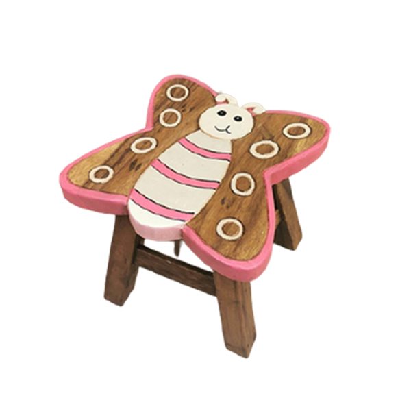 Kids Wooden Stool Butterfly Carousel 1