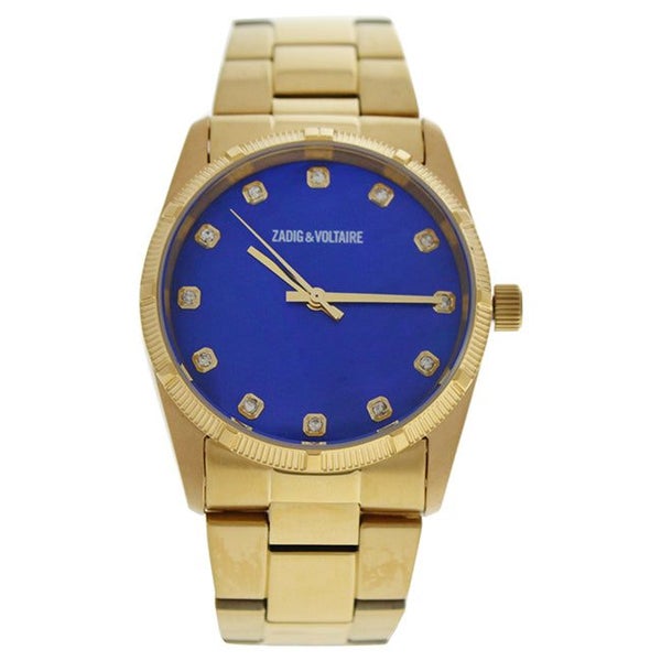 Zadig & Voltaire ZVF220 Blue Dial/Gold Stainless Steel Bracelet Watch by Zadi... Carousel 1