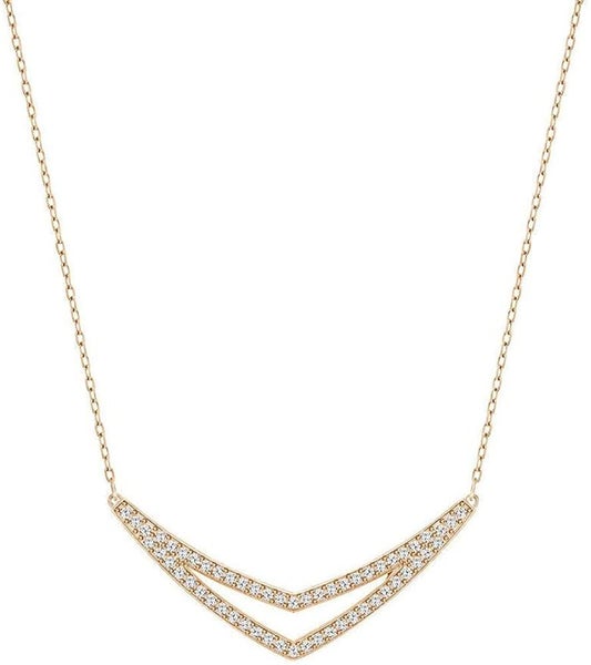 SWAROVSKI Alpha Medium Necklace - Rose Gold #5210287 Carousel 1